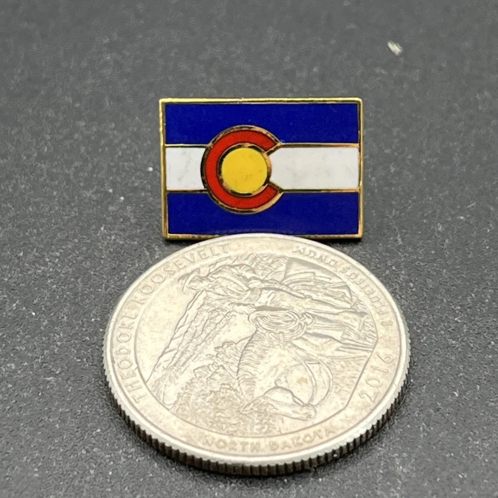 Colorado State Flag United States Of America Lapel Hat Pin‎